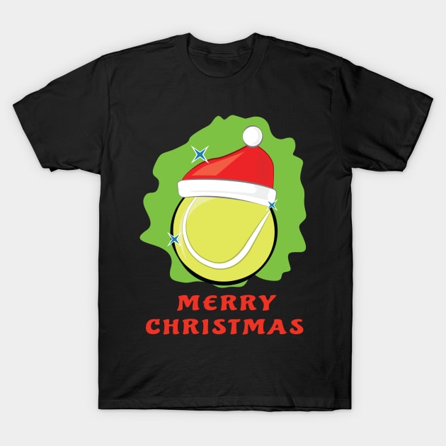 Merry Tennis Christmas - Funny T-Shirt by DesignWood-Sport